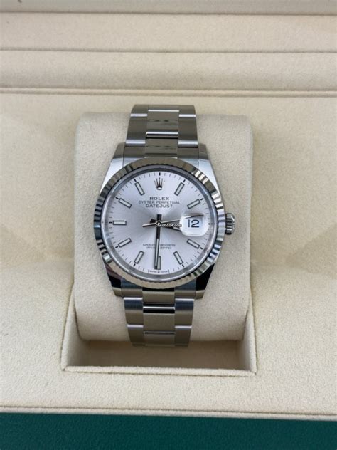 Rolex Datejust 36 quadrante Argente NUOVO 2023 oyster 